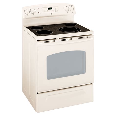 GE 30-Inch Smooth Surface Freestanding Electric Range (Color: Bisque) at Lowes.com