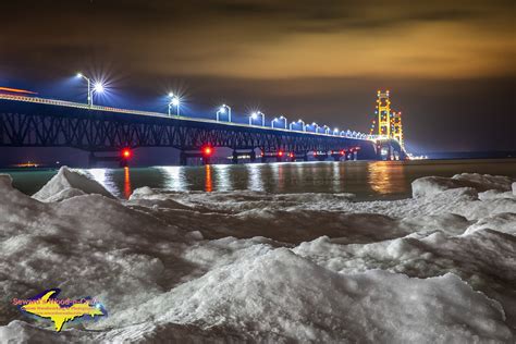 Mackinac Bridge Winter Ice -7358 – Seward's Wood-n-Crafts/Michigan ...