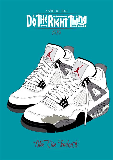 Do The Right Thing Aj Iv Poster By Shades Of Blue Prints Air