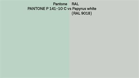 Pantone P C Vs Ral Papyrus White Ral Side By Side Comparison