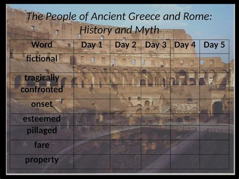 PPTX The People Of Ancient Greece And Rome History And Myth WordDay