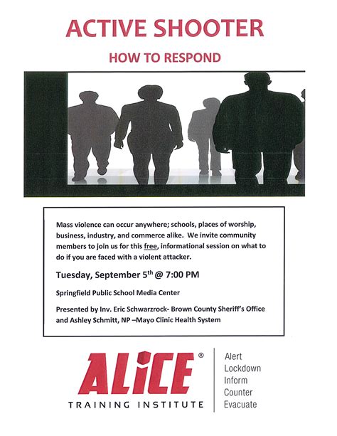 Active Shooter How To Respond Informational Session