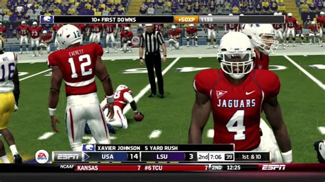 Ncaa Football 14 Usa Dynasty G05 U Of South Alabama Vs Lsu Youtube