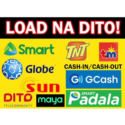 Load Na Dito Cash In Cash Out Laminated Signage Waterproof A4 Size