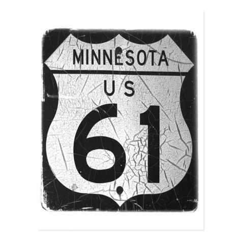 Old Highway 61 Sign Postcard