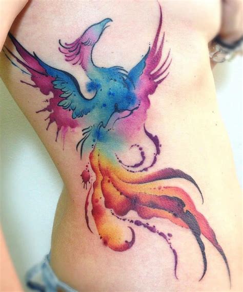 40 Watercolor Phoenix Tattoo Ideas