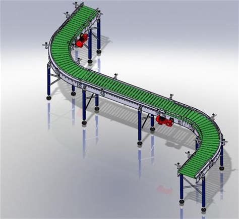 滚筒输送机3D模型下载 三维模型 SolidWorks模型 制造云 产品模型