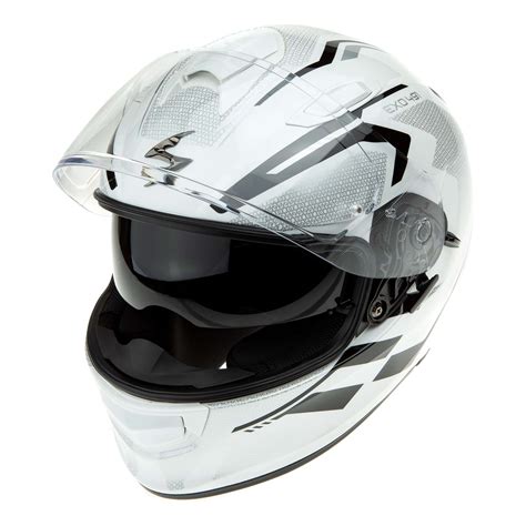 Casque Int Gral Scorpion Exo Kripta Blanc Noir Casque Int Gral