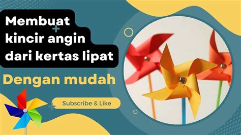 Cara Membuat Kincir Angin Dari Kertas Origami SBdP Kelas 3 Tema 6