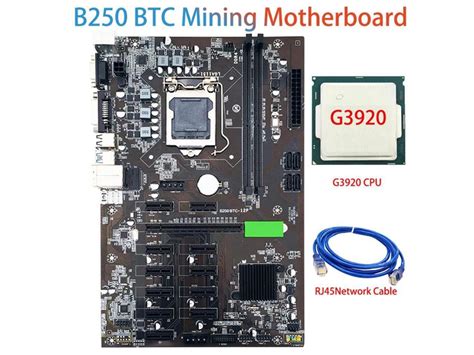 B C Btc Mining Motherboard With Rj Network Cable G Cpu