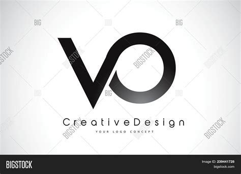 Vo V O Letter Logo Vector Photo Free Trial Bigstock