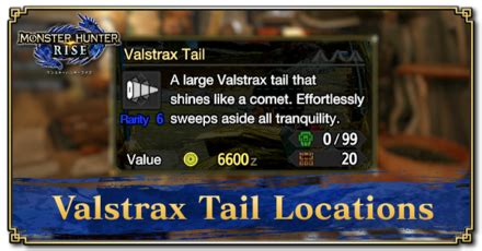 Sunbreak Valstrax Tail Location How To Get And Uses Monster Hunter