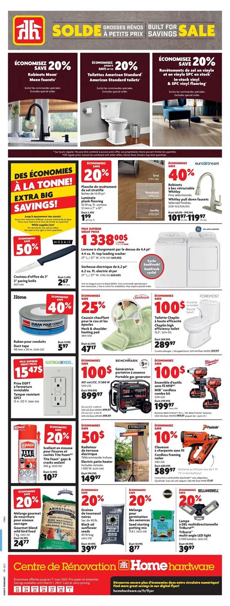 Home Hardware Building Centre Qc Flyer February To March