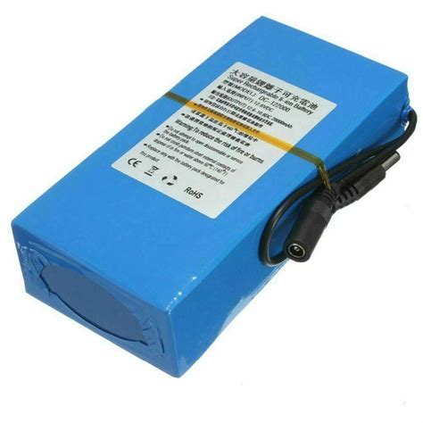 Lots DC 12V Rechargeable Li Ion Battery Pack With Charger DC 168 1 8Ah