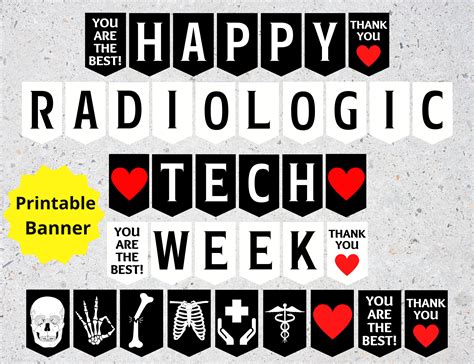 Radiologic Tech Week Printable Sign Radiology Tech Week Etsy