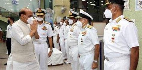 Confident Of Navys Preparedness To Meet Any Challenge Rajnath The