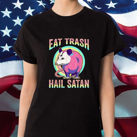 Possum Shirt Eat Kawaii Pastel Goth Trash Hail Satan T Shirt