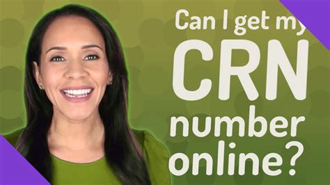 Can I Get My Crn Number Online Youtube