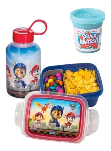 Kit Lanche Marmita Pote Garrafa Infantil Patrulha Canina Parcelamento