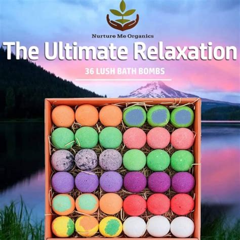 Pure Parker T Set Of 36 Nurture Me Organic Bath Bombs All Natural