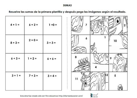 Rompecabezas De Sumas Para Primer Grado Diario Educación Loteria Emotional Intelligence