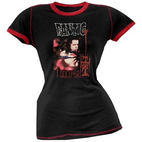 Danzig Women S Juniors I Luciferi Ringer Short Sleeve T Shirt Walmart