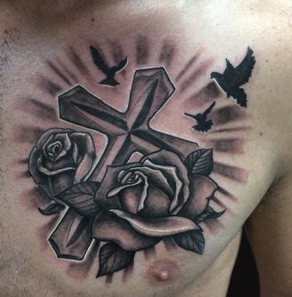 Rose and Cross Tattoo by Spencer Caligiuri: TattooNOW