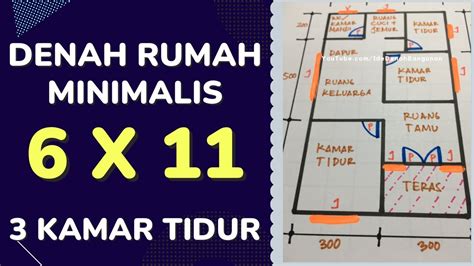 Denah Rumah Minimalis Kamar Tidur Ukuran X Youtube