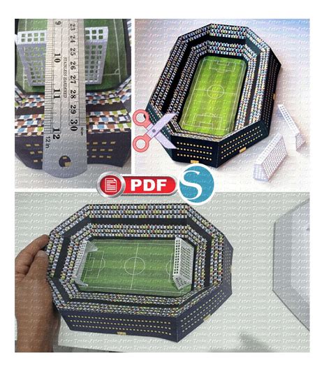 Arquivo pdf Studio Papercraft Maquete Estádio de Futebol 30c