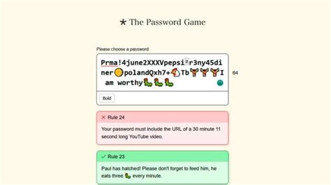 How to Beat Rule 24 in The Password Game - Prima Games