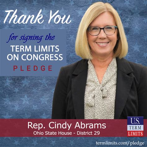 Rep Cindy Abrams Pledges To Support Congressional Term Limits U S