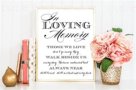 In Loving Memory Wedding Sign Memorial Table Frame 8x10 Etsy