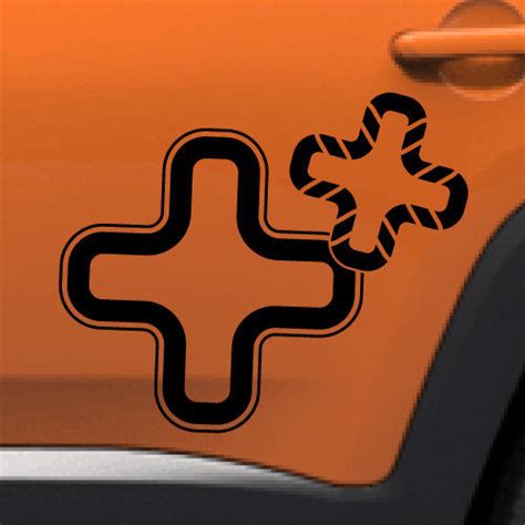 Logo Jeep Renegade Decalcomania In Vinile Grafica Laterale Off Road