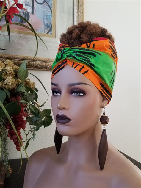 Pre Tied Headwrap Satin Lined Select Small Or Medium Head Size