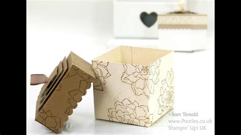 Lidded Box Tutorial Using Stampin Up Squares Framelits Youtube