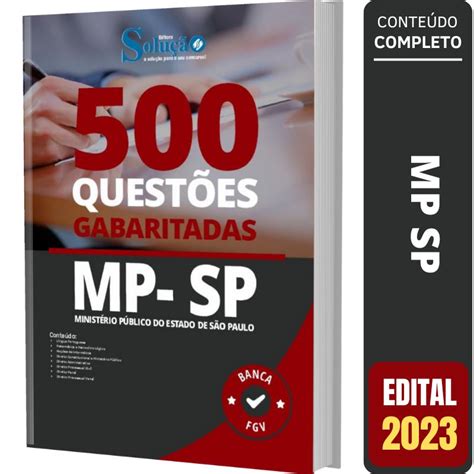 Apostila Caderno de Questões MP SP Gabaritadas Solução Cursos e