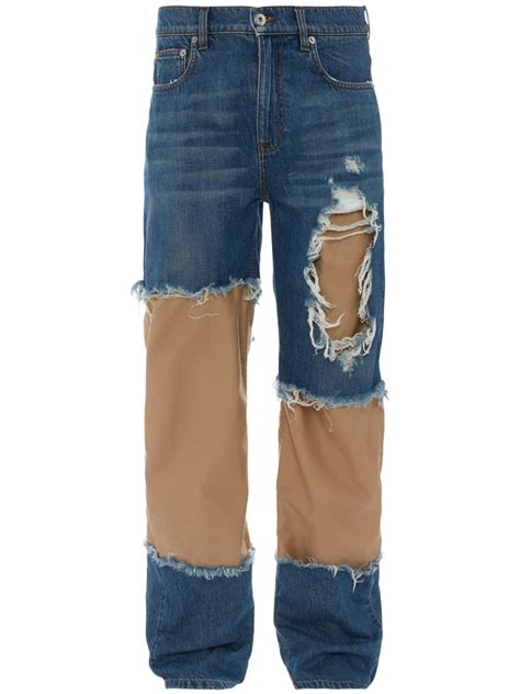 JW Anderson Gerade Jeans Im Distressed Look Farfetch