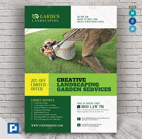 Garden And Lawn Maintenance Flyer Psdpixel