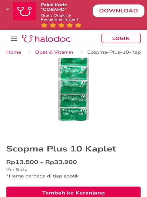 Scopma Plus 10 Kaplet - Kegunaan, Efek Samping, Dosis Dan Aturan Pakai - Halodoc | PDF