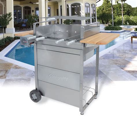 Churrasqueira Girat Ria Carrinho Giragrill Garden G Inox