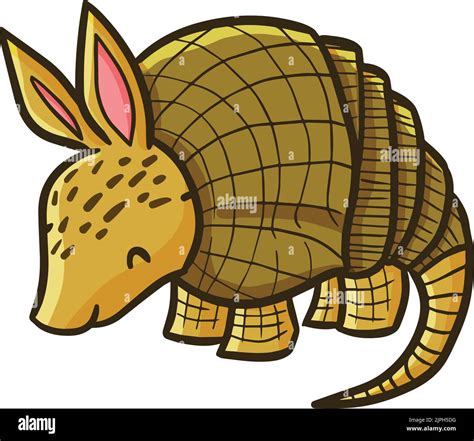 Un Icono Del Armadillo De Dibujos Animados Aislado Sobre Fondo Blanco