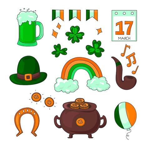 Free Vector Drawing Of St Patricks Day Element Collection