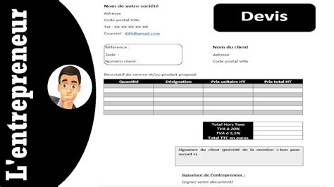 Faire Des Devis Sur Word Mod Le Youtube