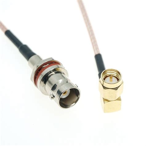 Sma Male Right Angle To Bnc Female Bulkhead O Ring Rf Cable Rg