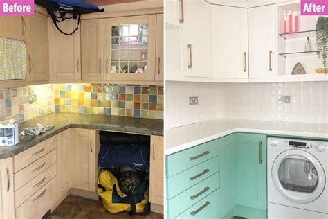 Thrifty Woman Gives Her Dark And Drab Kitchen A Stunning Turquoise