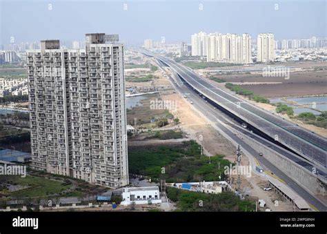 Gurugram India March An Aerial View Of Dwarka Expressway Gurugram