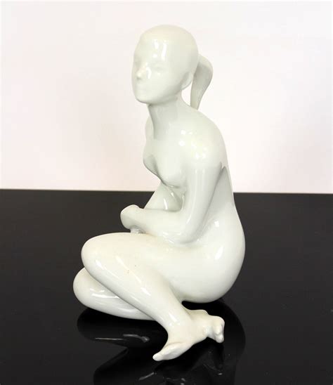 Figurine Of A Naked Woman By Royal Dux Czechoslovakia S