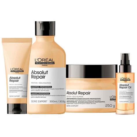 Loréal Professionnel Absolut Repair Kit Shampoo Condicionador Máscara Óleo Kit De