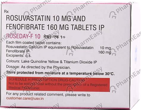 Roseday F 10mg Strip Of 10 Tablets Uses Side Effects Price And Dosage