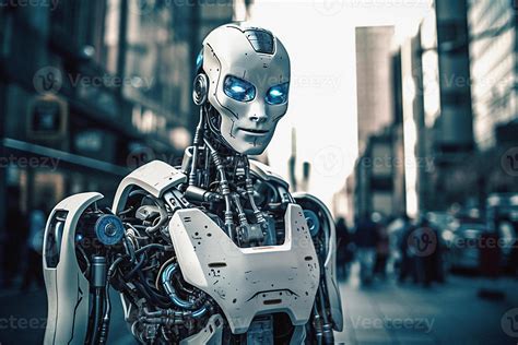 Future AI Robots and Cyborgs Redefine Humanity created with Technology